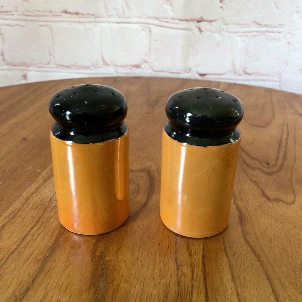 Vintage Noritake Nippon Lusterware Ceramic Salt and Pepper Shaker Pair
